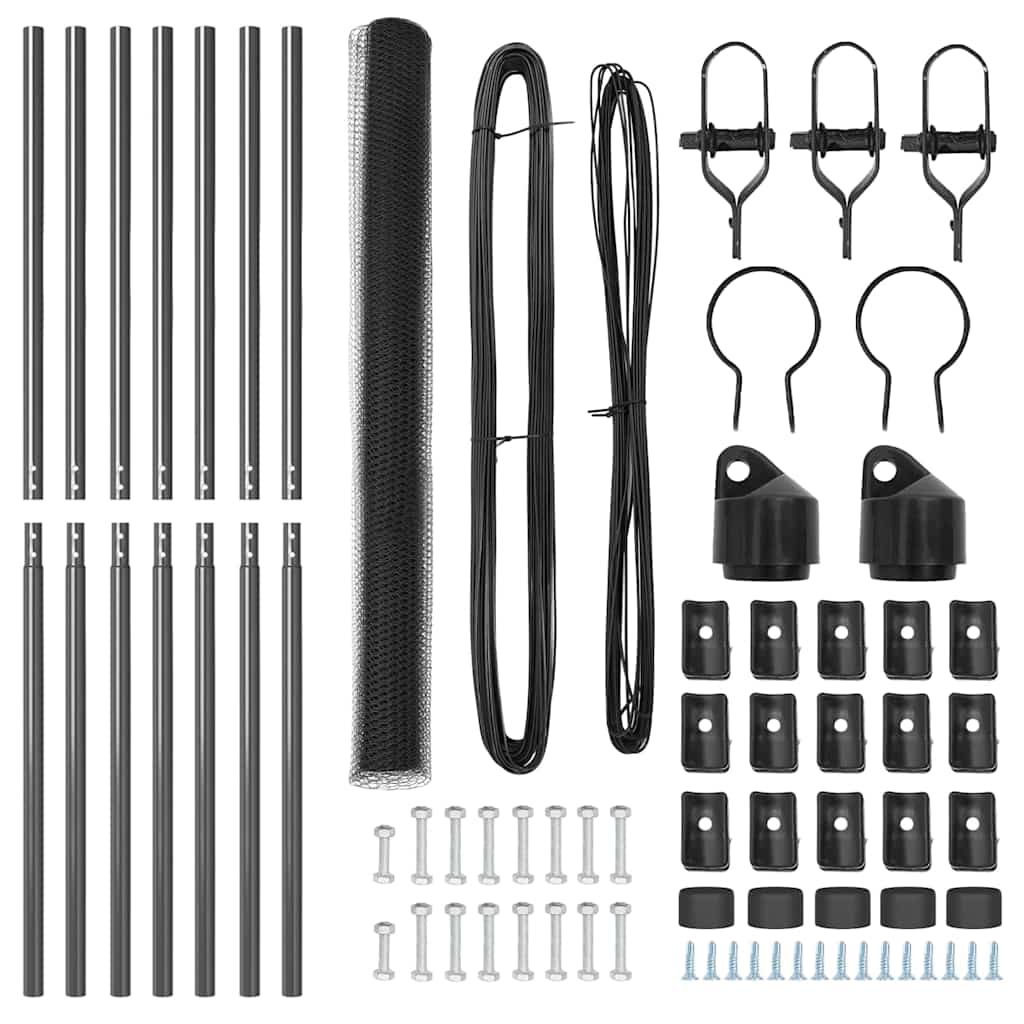 Στύλος Περιφράξεων Γκρι 10 x 1,6 m (25 mm πλέγμα)