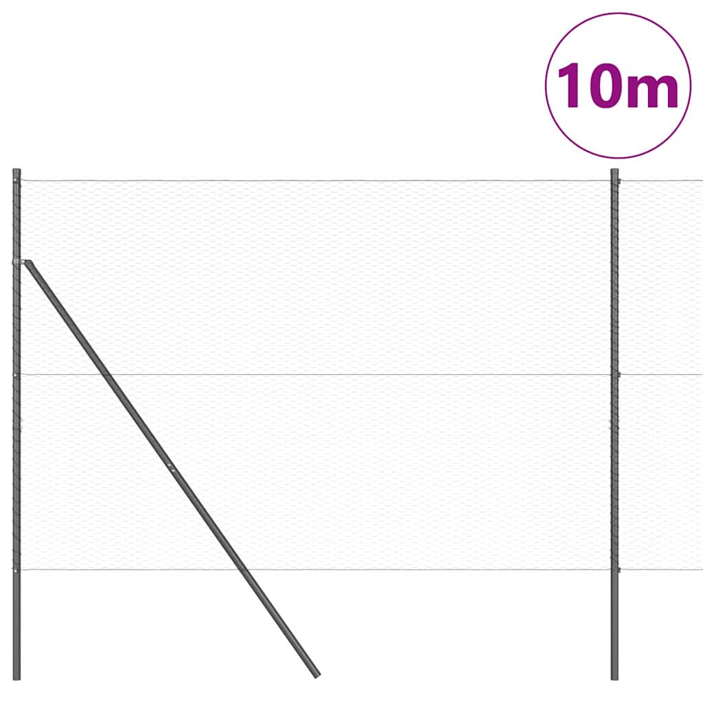 Στύλος Περιφράξεων Γκρι 10 x 1,6 m (25 mm πλέγμα)