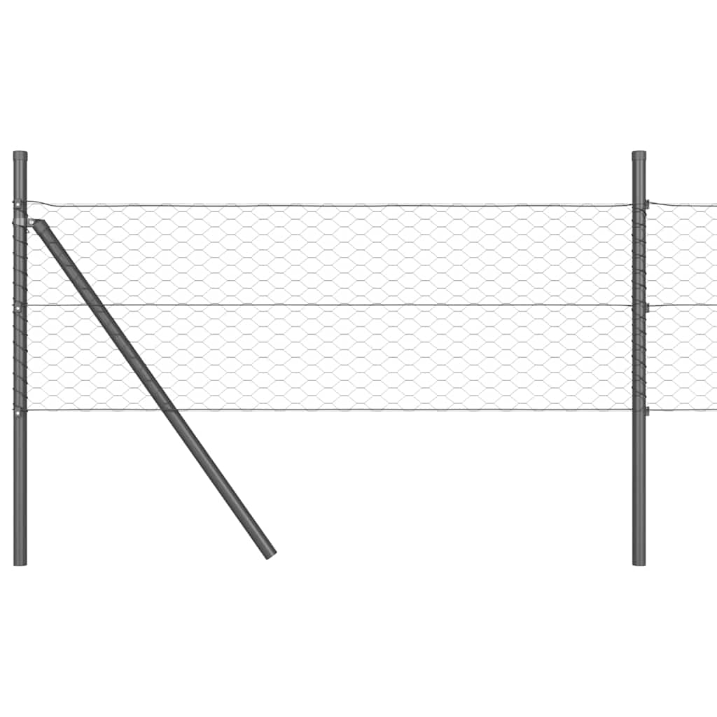 Στύλος Περιφράξεων Γκρι 25 x 0,5 μ. (36 mm πλέγμα) Ατσάλι - Pakobazaar