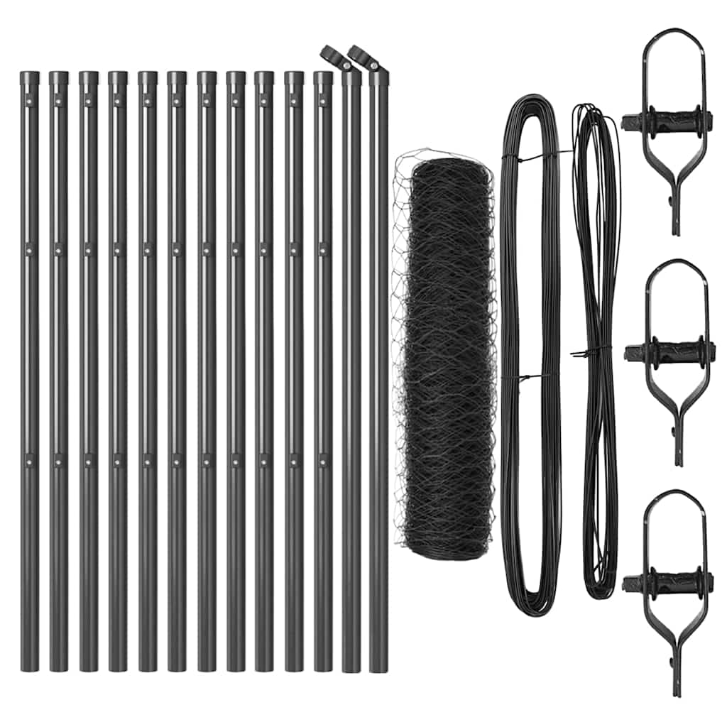 Στύλος Περιφράξεων Γκρι 25 x 0,8 m (50 mm πλέγμα)