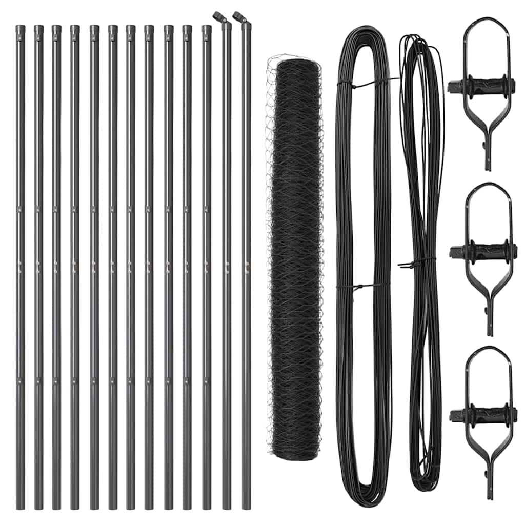 Στύλος Περιφράξεων Γκρι 25 x 1,2 μ (50 χιλιοστά πλέγμα) Ατσάλι - Pakobazaar