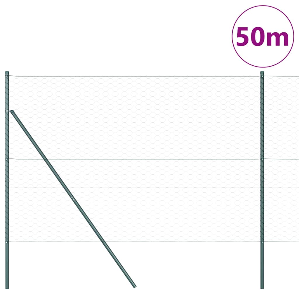 Έξιγωνο φράχτη σταθερού εδάφους 50 x 1,5 m Γκρι Δίχτυ