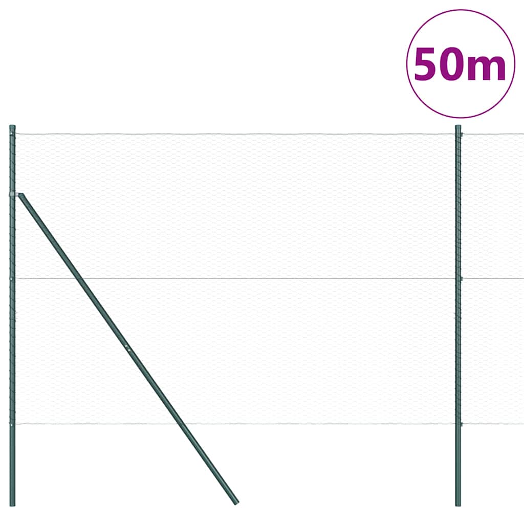 Έξιγωνο φράχτη σταθερού εδάφους 50 x 1,6 m Γκρι Δίχτυ