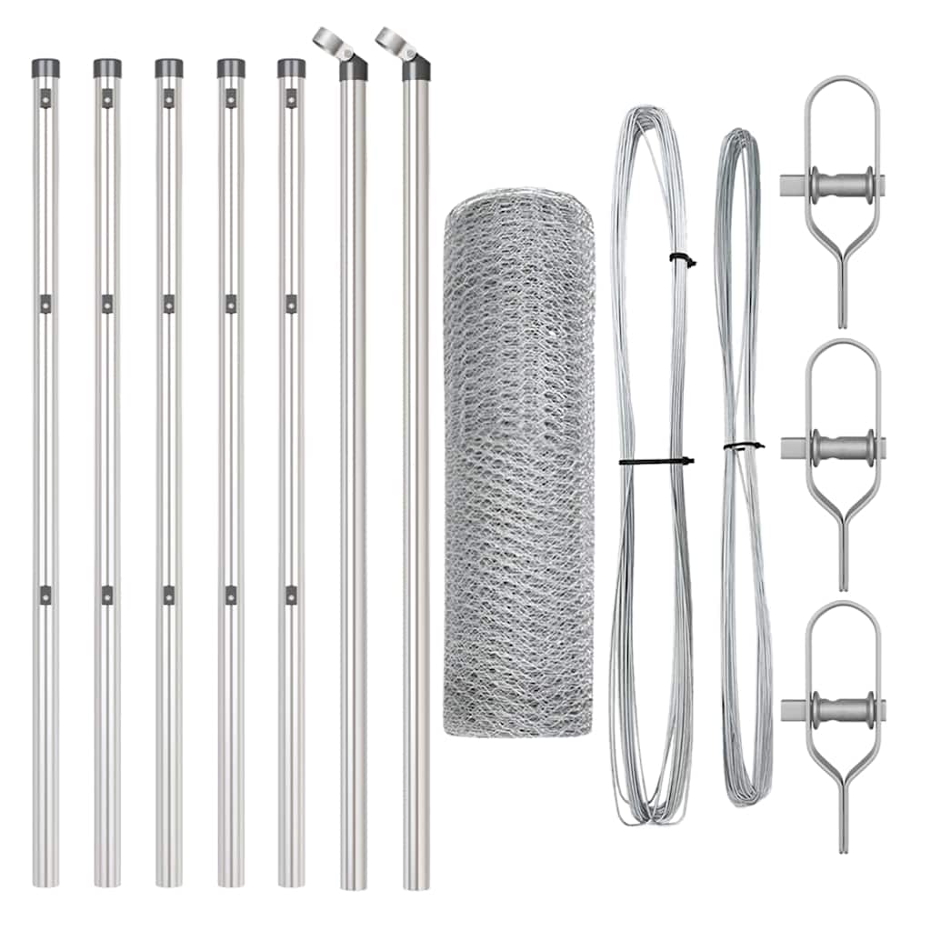 Στύλος Περιφράξεων Ασημί 10 x 0,5 μ. (13 χλστ πλέγμα) Ατσάλι