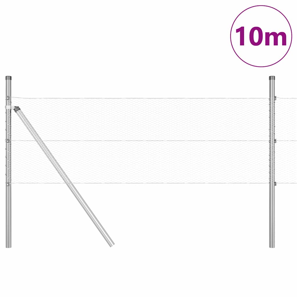 Στύλος Περιφράξεων Ασημί 10 x 0,5 μ. (13 χλστ πλέγμα) Ατσάλι