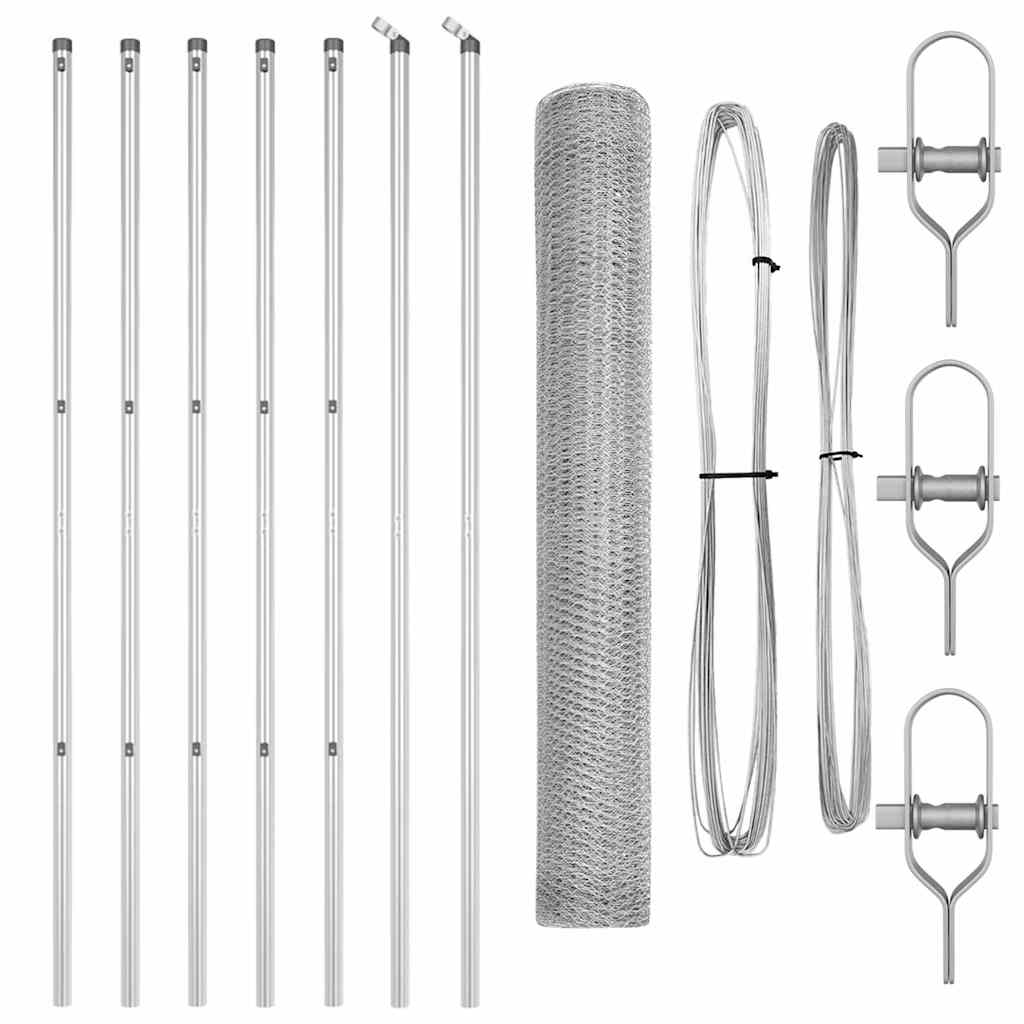Στύλος Περιφράξεων Ασημί 10 x 1,2 μ (25 χιλιοστά δίχτυ) Ατσάλι
