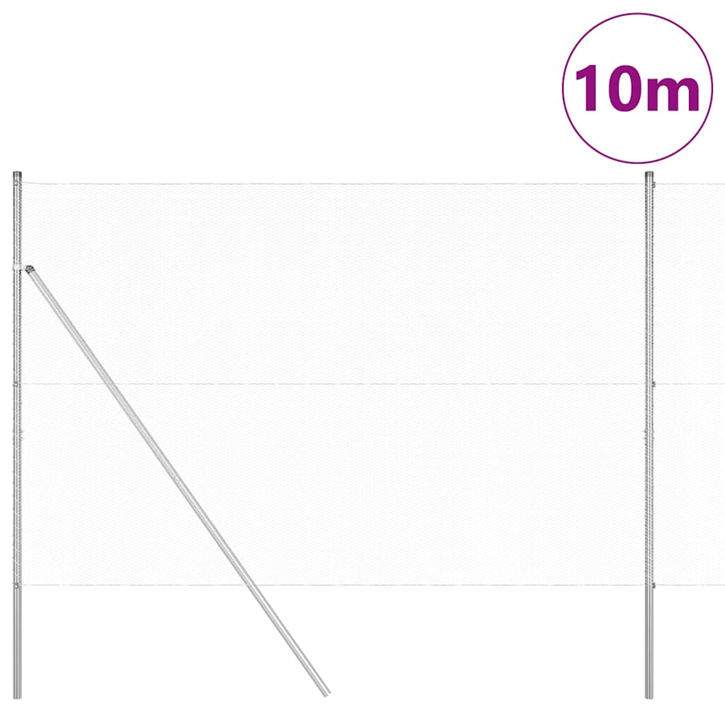 Στύλος Περιφράξεων Ασημί 10 x 1,6 μ (13 mm πλέγμα) Ατσάλι