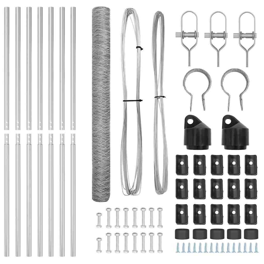 Στύλος Περιφράξεων Ασημί 10 x 1,6 μ (50 χιλιοστά πλέγμα) Ατσάλι