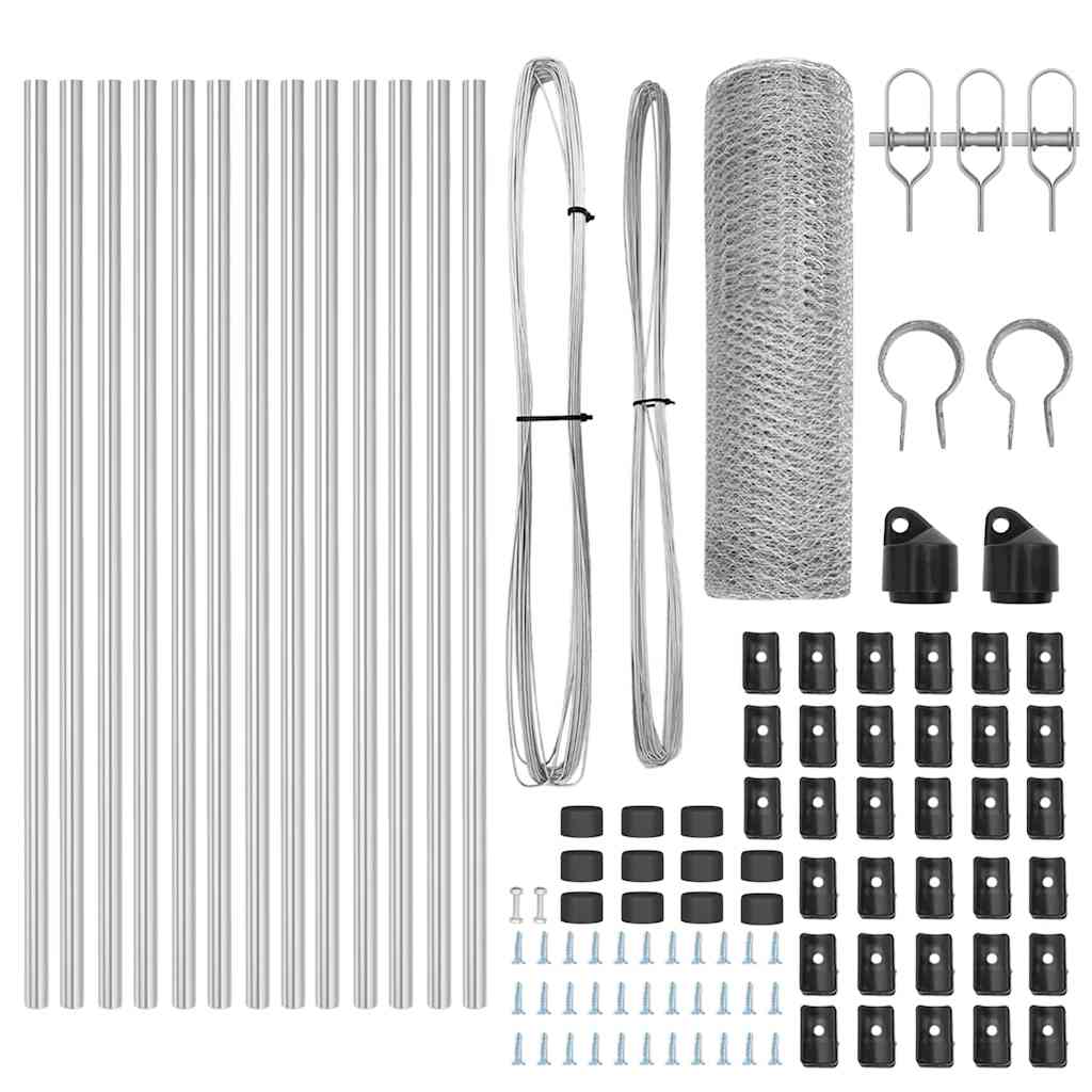 Στύλος Περιφράξεων Ασημί 25 x 0,6 μ (13 χιλιοστά δίκτυο) Ατσάλι