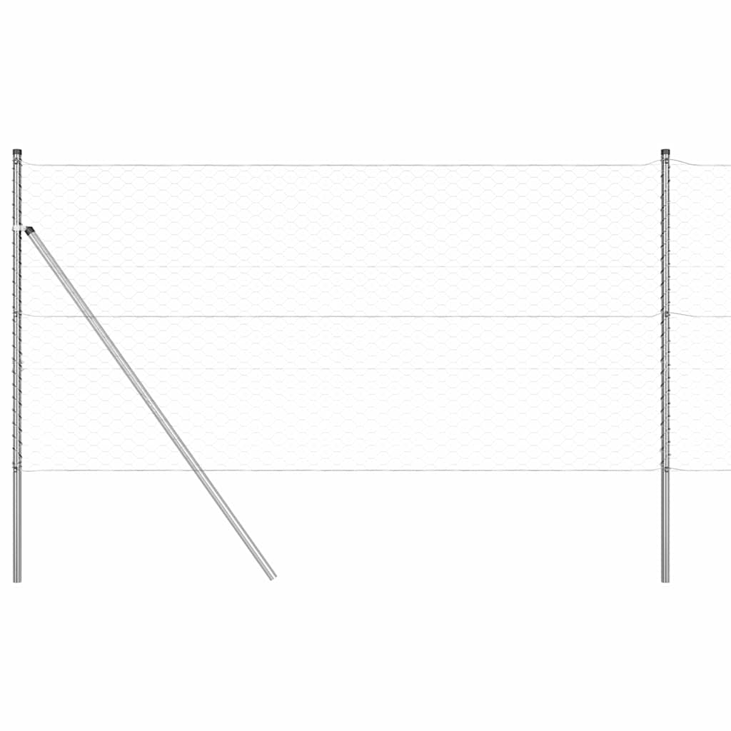 Στύλος Περιφράξεων Ασημί 25 x 1 μ (50 mm πλέγμα) Ατσάλι - Pakobazaar