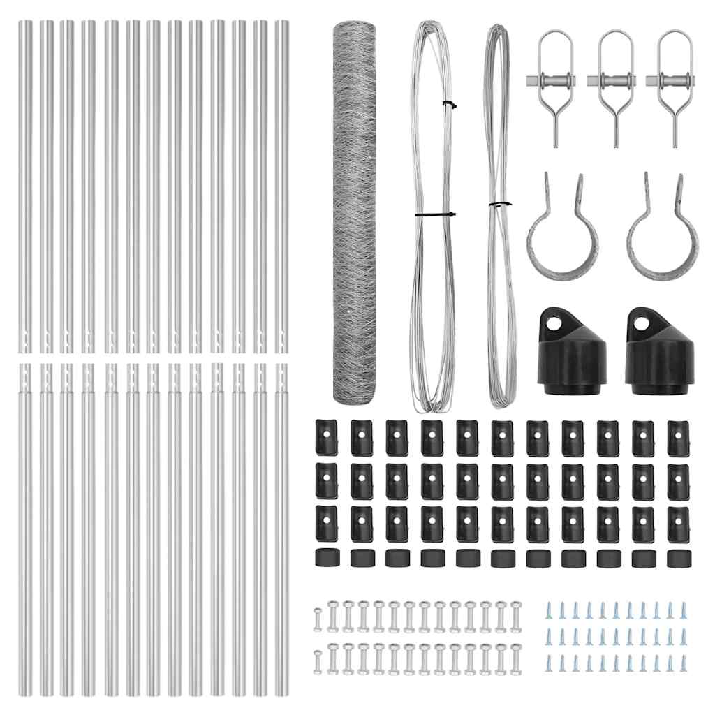 Στύλος Περιφράξεων Ασημί 25 x 1,2 μ (πάνελ 36 χλστ) Ατσάλι - Pakobazaar
