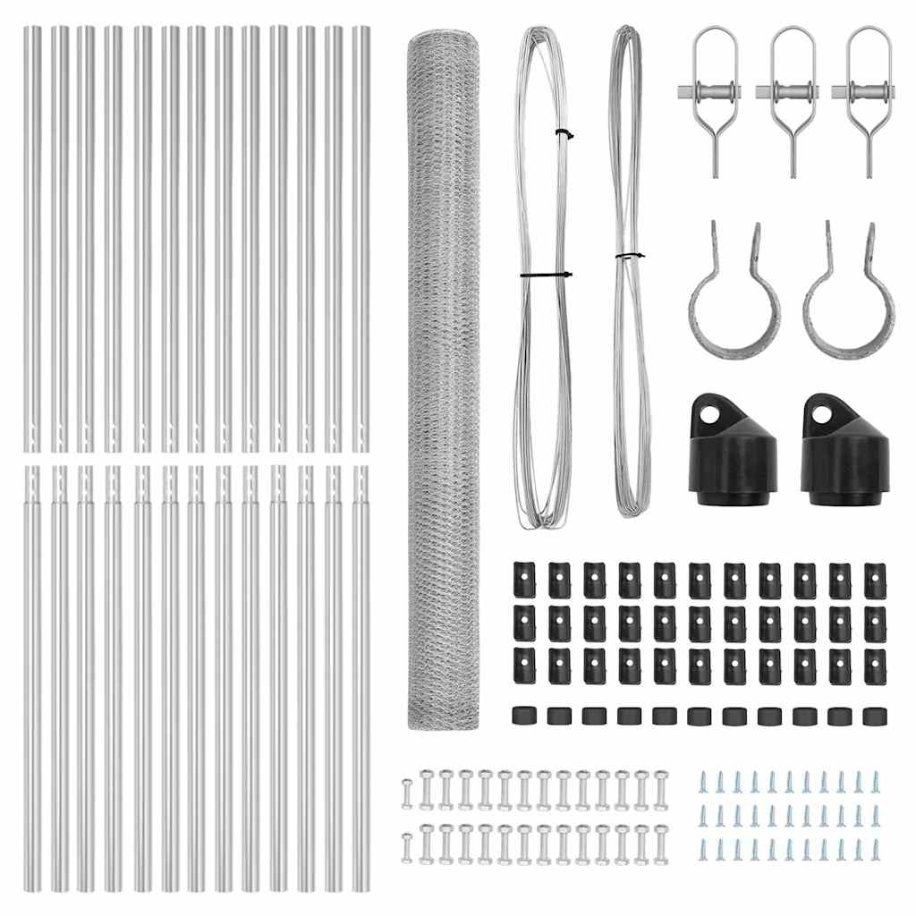 Στύλος Περιφράξεων Ασημί 25 x 1,6 μ (25 mm δίχτυ) Ατσάλι