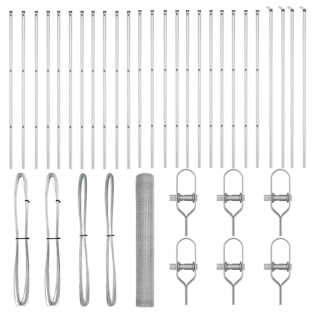 Στύλος Περιφράξεων Ασημί 50 x 1,4 μ (τρέχοντας πλέγμα 13 mm)