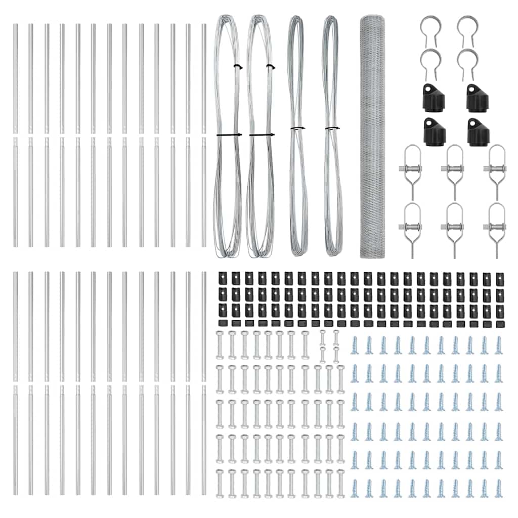 Στύλος Περιφράξεων Ασημί 50 x 1,5 μ. (25 mm πλέγμα) Ατσάλι