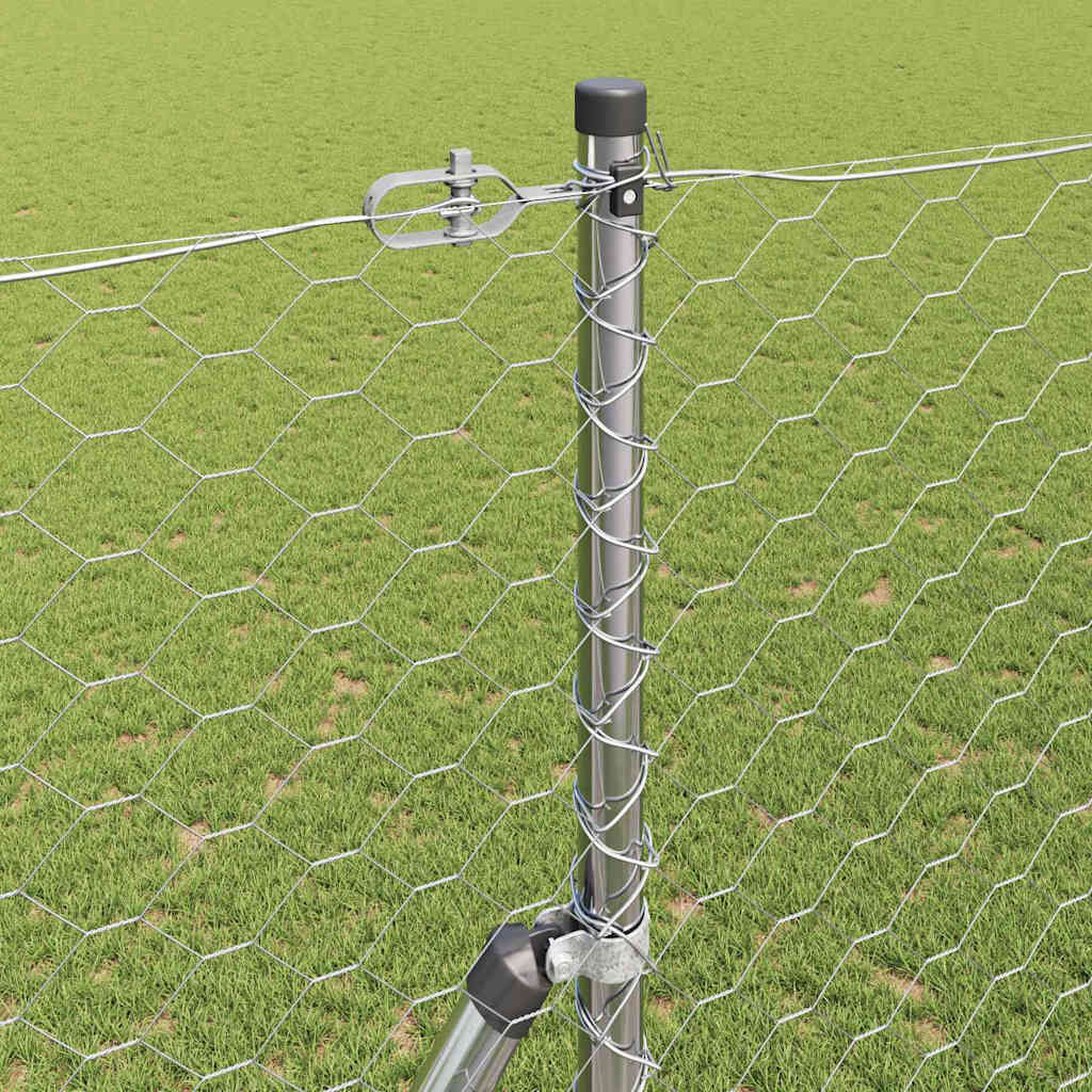 Στύλος Περιφράξεων Ασημί 50 x 1,5 μ (δίχτυ 50 χιλ) Ατσάλι