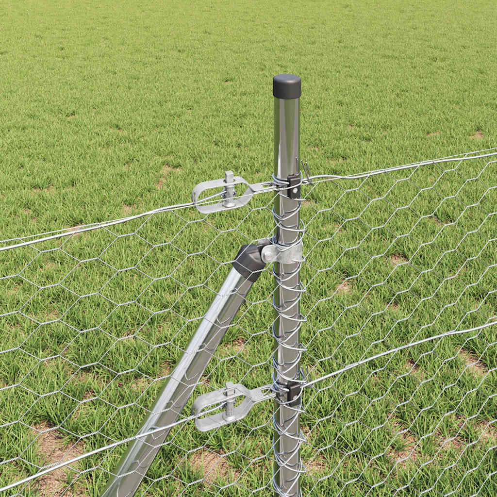 Στύλος Περιφράξεων Ασημί 100 x 0,4 m (36 mm πλέγμα) Ατσάλι