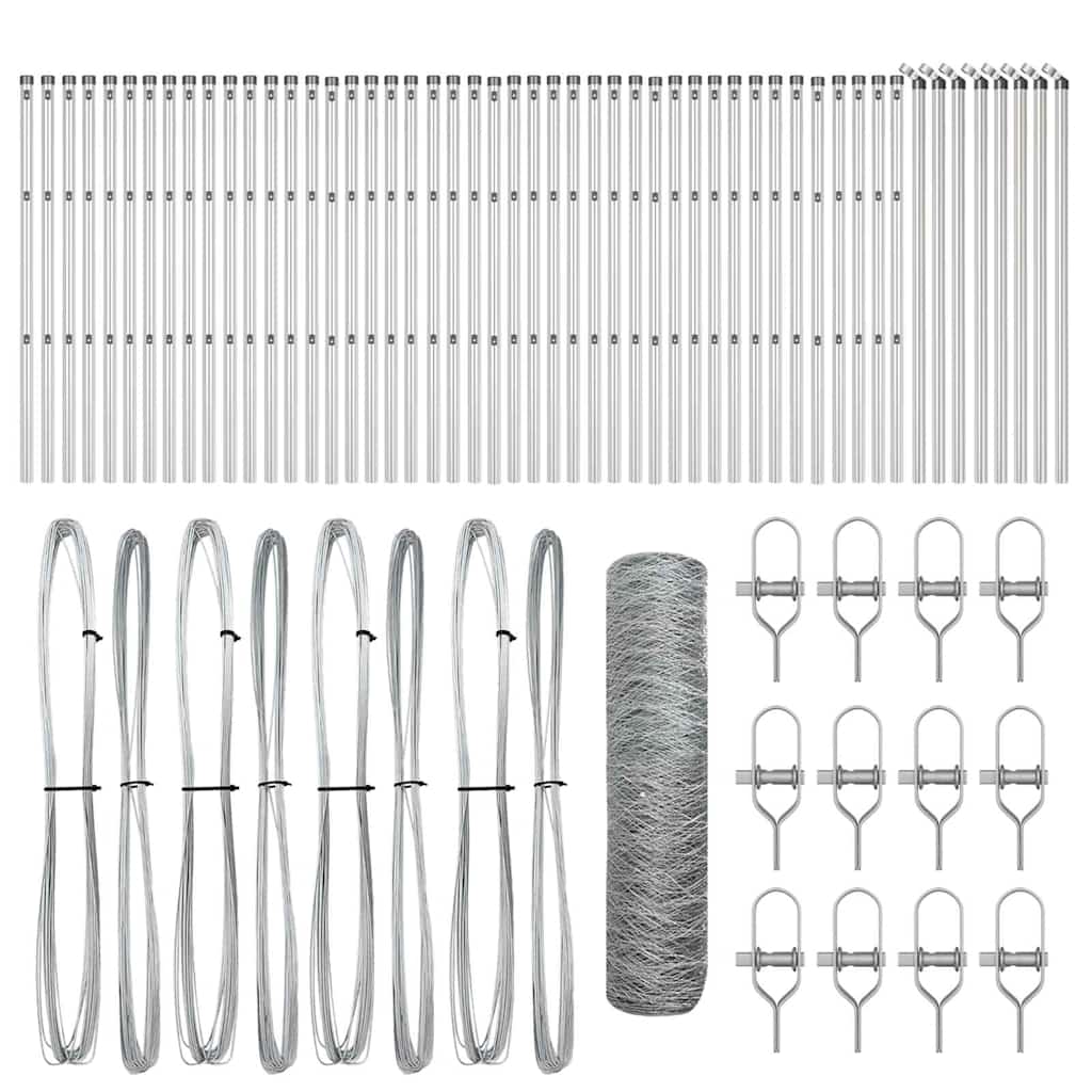 Στύλος Περιφράξεων Ασημί 100 x 0,4 m (36 mm πλέγμα) Ατσάλι