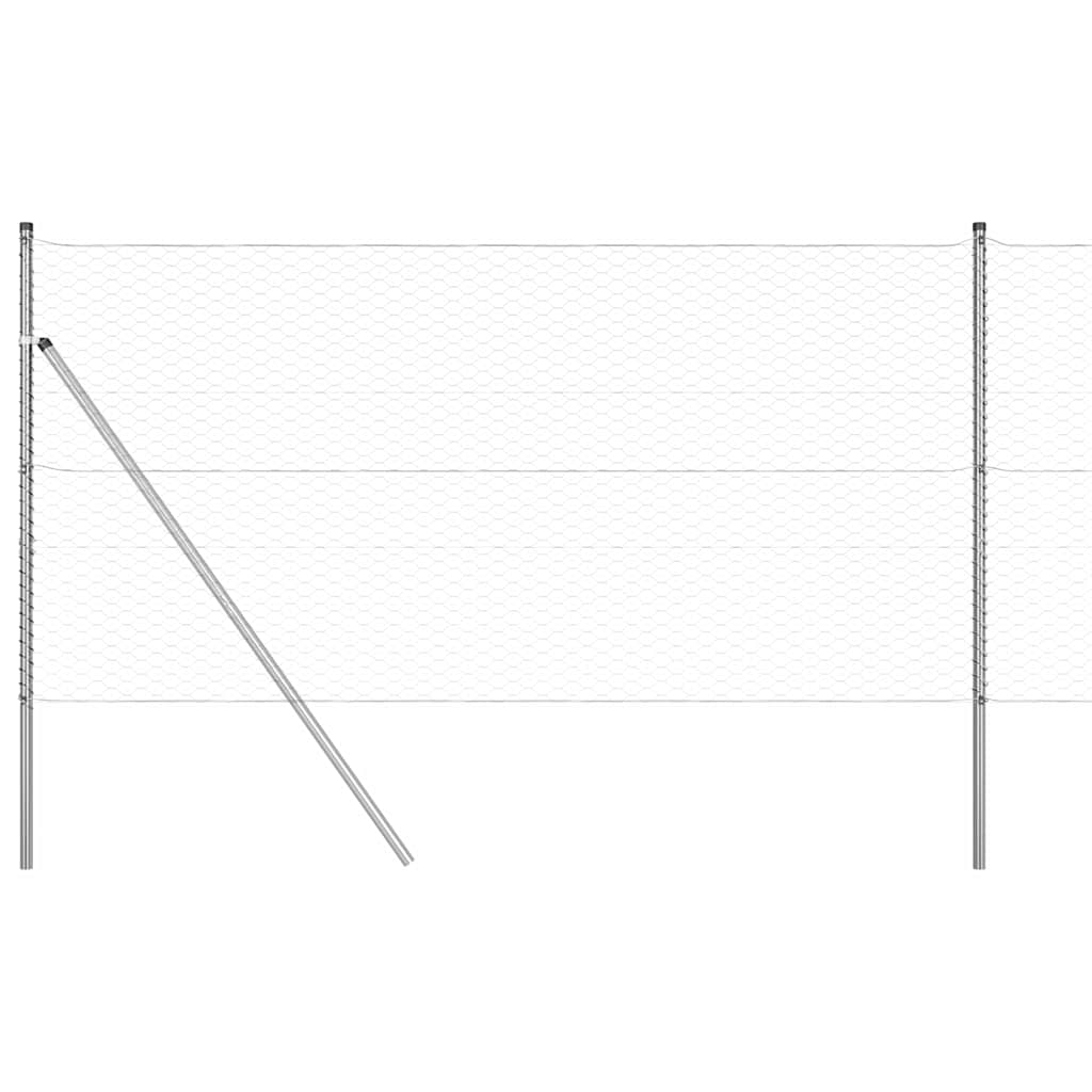 Στύλος Περιφράξεων Ασημί 100 x 1,2 μ (36 mm δίχτυ) Ατσάλι