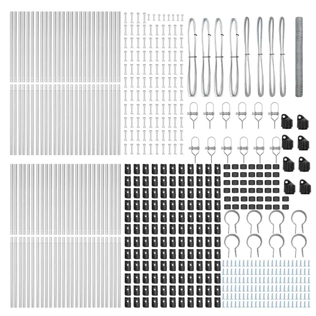 Στύλος Περιφράξεων Ασημί 100 x 1,5 m (36 mm πλέγμα) Ατσάλι