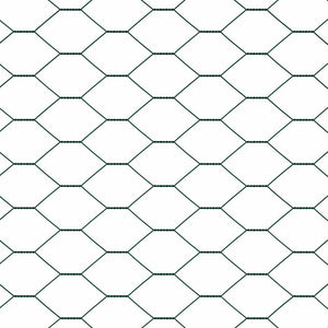 Εξαγωνική Φράχτη με Στύλο 10 x 0,4 m PVC-Επικαλυμμένο Ατσάλι