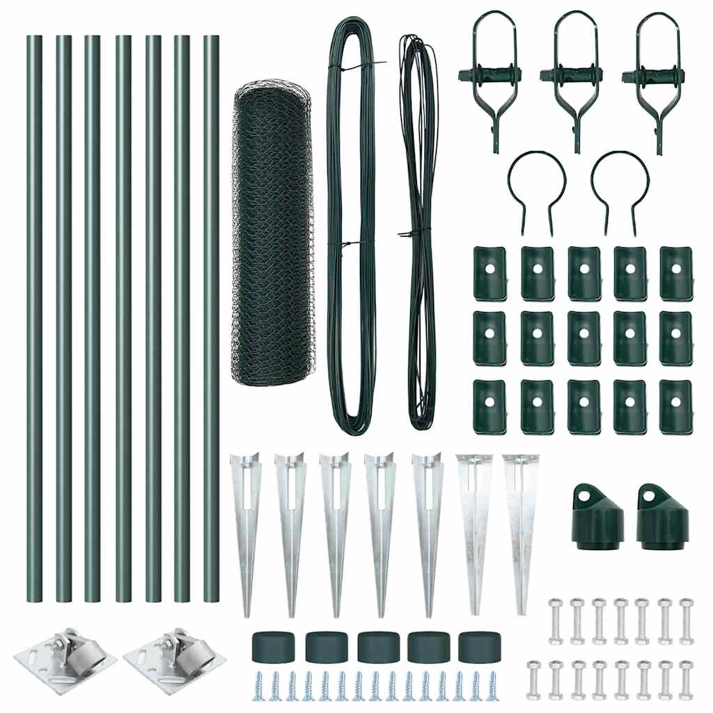 Στύλος Περιφράξεων Πράσινο 10 x 0,5 μ (25 mm πλέγμα)