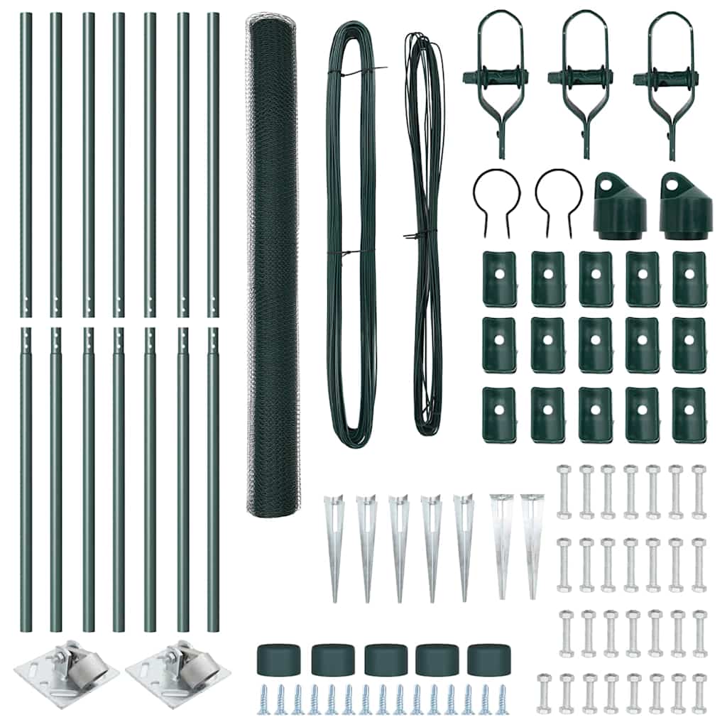 Στύλος Περιφράξεων Πράσινο 10 x 1,5 μ (13 χιλ. πλέγμα)