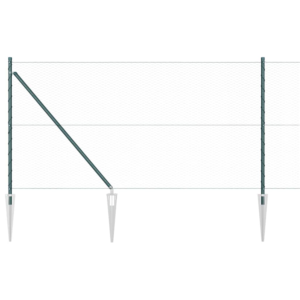 Στύλος Περιφράξεων Πράσινο 25 x 1 μ (25 χιλιοστά δίχτυ) Ατσάλι
