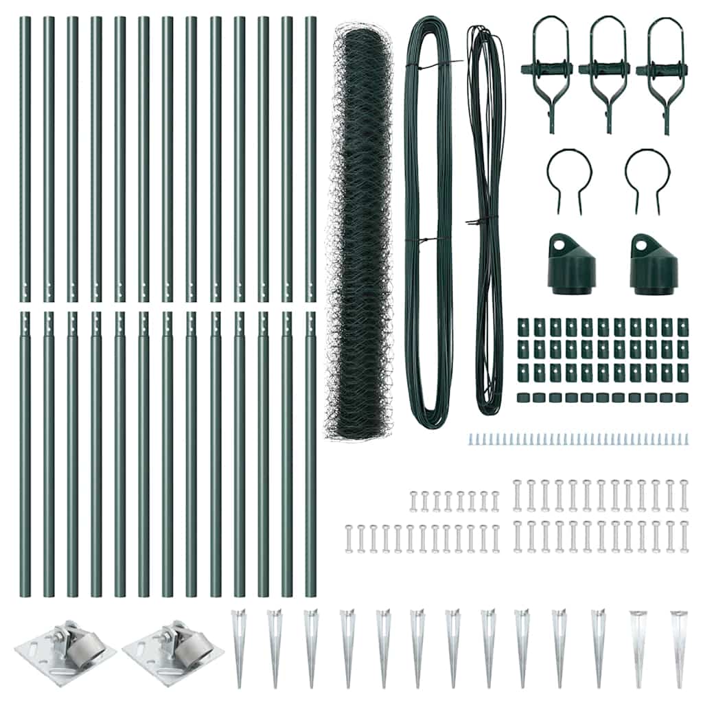 Στύλος Περιφράξεων Πράσινο 25 x 1 μ (36 mm πλέγμα) Ατσάλι