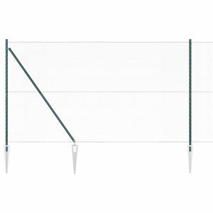 Εξαγωνική Φράχτη με Στύλο 50 x 1,6 m PVC-Επικαλυμμένο Ατσάλι