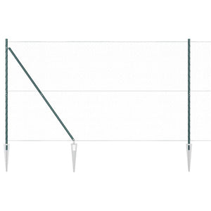 Εξαγωνική Φράχτη με Στύλο 50 x 1,6 m PVC-Επικαλυμμένο Ατσάλι