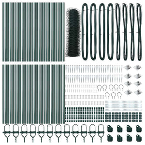 Εξαγωνική Φράχτη με Στύλο 100 x 0,4 μ. PVC-Επικαλυμμένο Ατσάλι