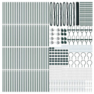 Εξαγωνική Φράχτη με Στύλο 100 x 1,2 μ PVC-Επικαλυμμένο Ατσάλι