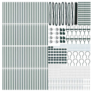 Εξαγωνική Φράχτη με Στύλο 100 x 1,4 μ PVC-Επικαλυμμένο Ατσάλι
