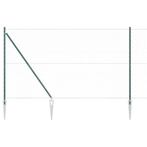 Εξαγωνική Φράχτη με Στύλο 100 x 1,5 μ PVC-Επικαλυμμένο Ατσάλι