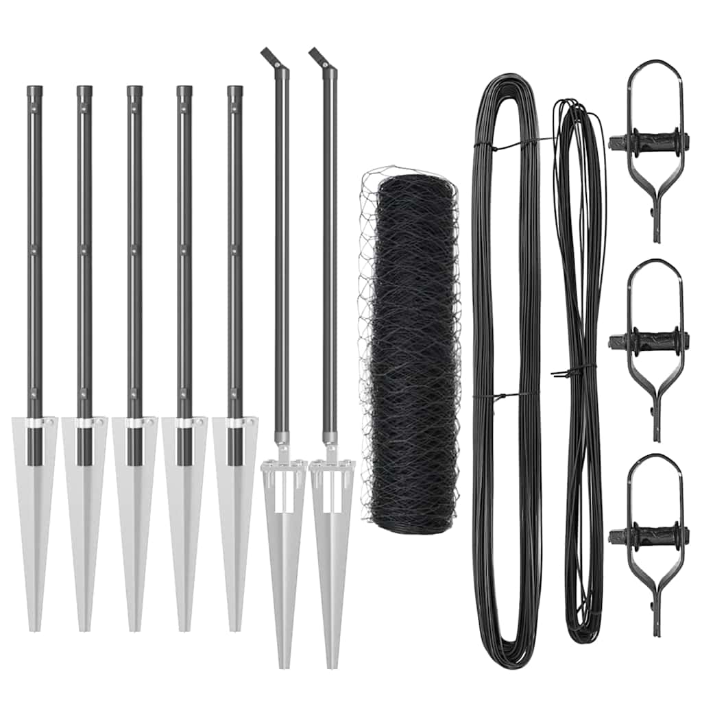 Στύλος Περιφράξεων Γκρι 10 x 0,4 m (50 mm πλέγμα)