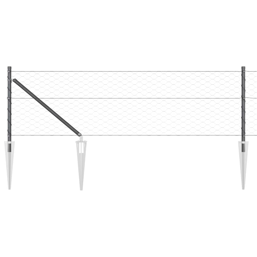 Στύλος Περιφράξεων Γκρι 10 x 0,6 m (50 mm πλέγμα)