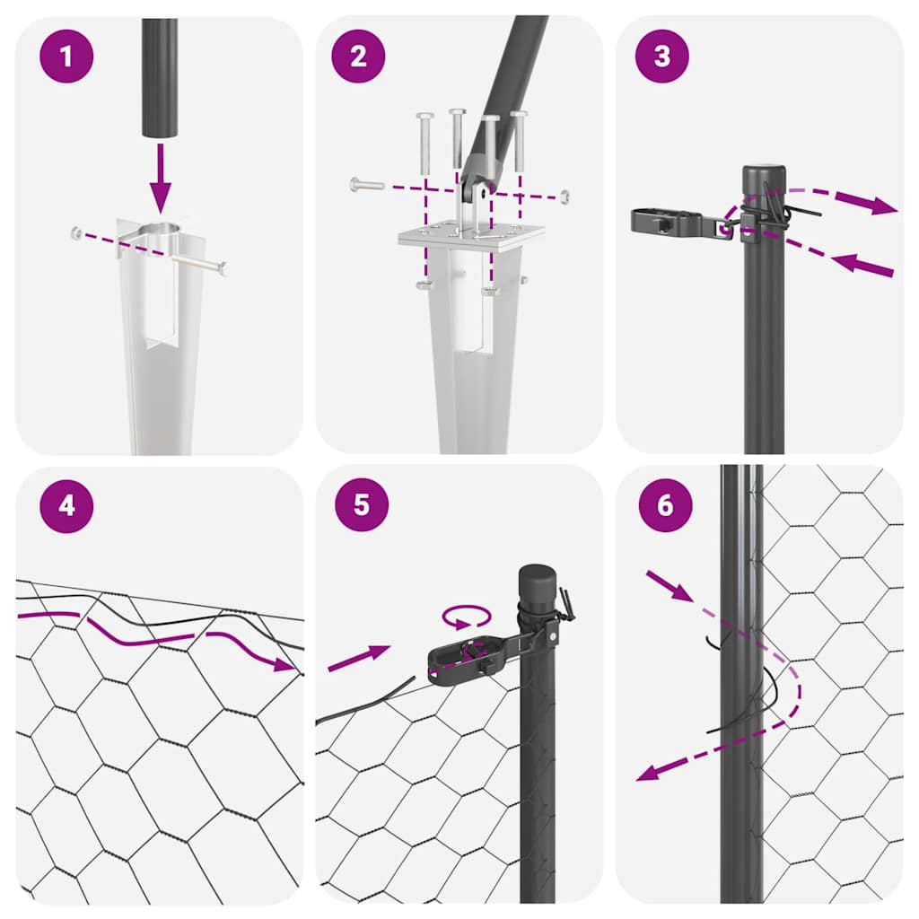 Στύλος Περιφράξεων Γκρι 10 x 1,5 μ (50 μμ πλέγμα)