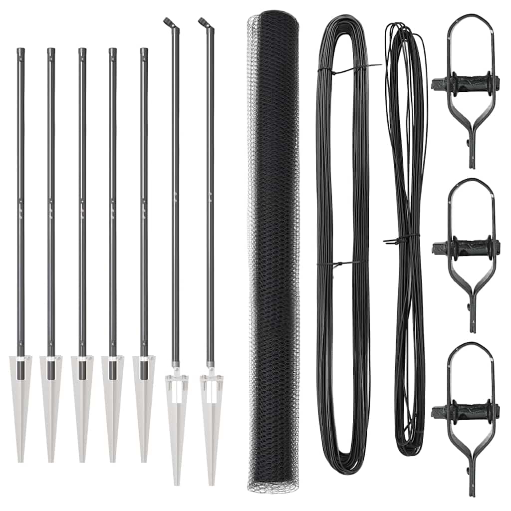 Στύλος Περιφράξεων Γκρι 10 x 1,6 m (25 mm πλέγμα)