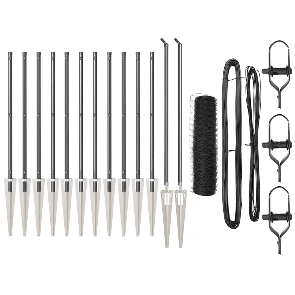 Στύλος Περιφράξεων Γκρι 25 x 0,4 m (36 mm πλέγμα)