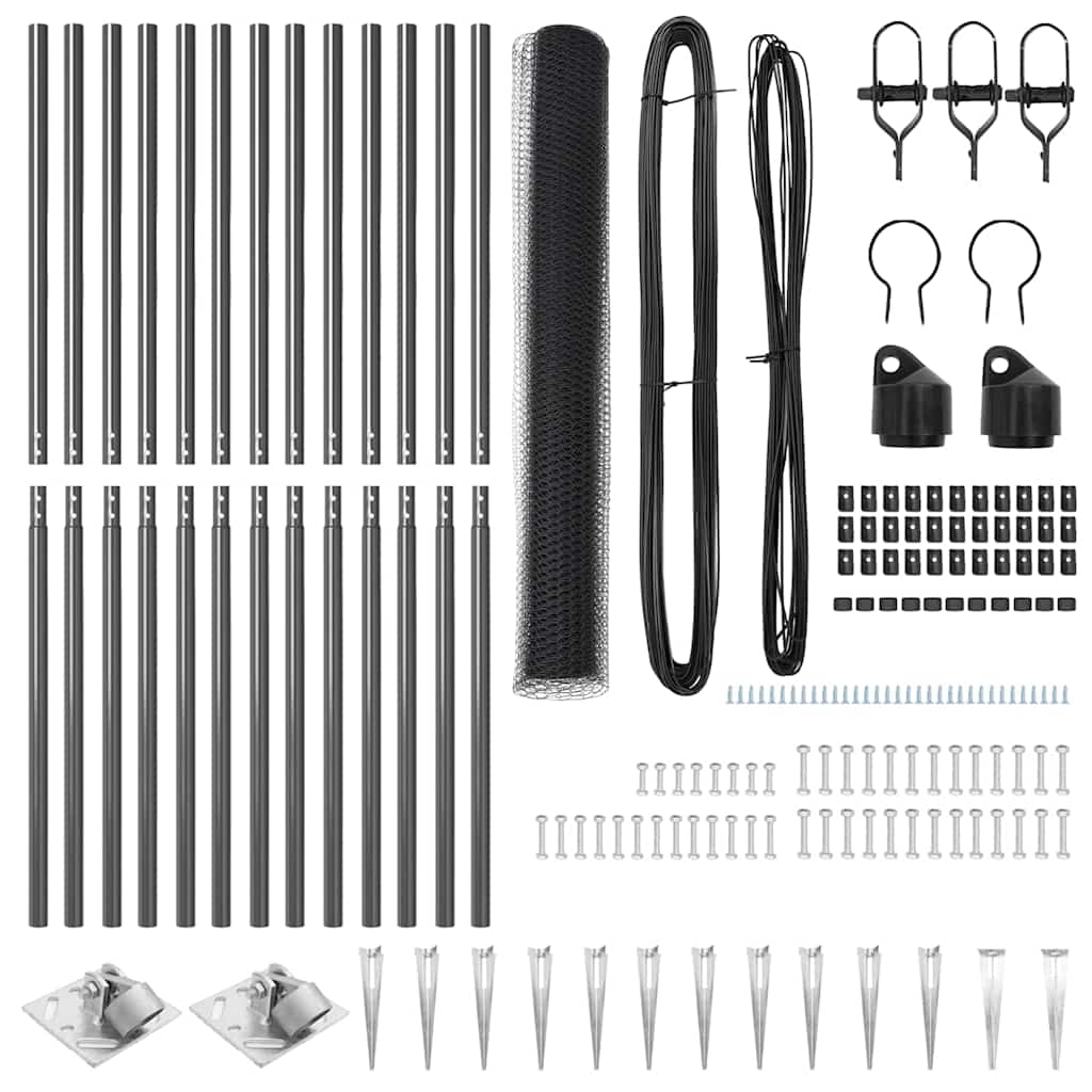 Στύλος Περιφράξεων Γκρι 25 x 1,2 μ (13 mm πλέγμα) Ατσάλι