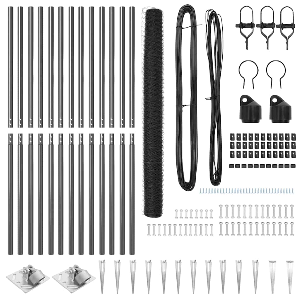 Στύλος Περιφράξεων Γκρι 25 x 1,6 μ (36 χλστ πλέγμα)