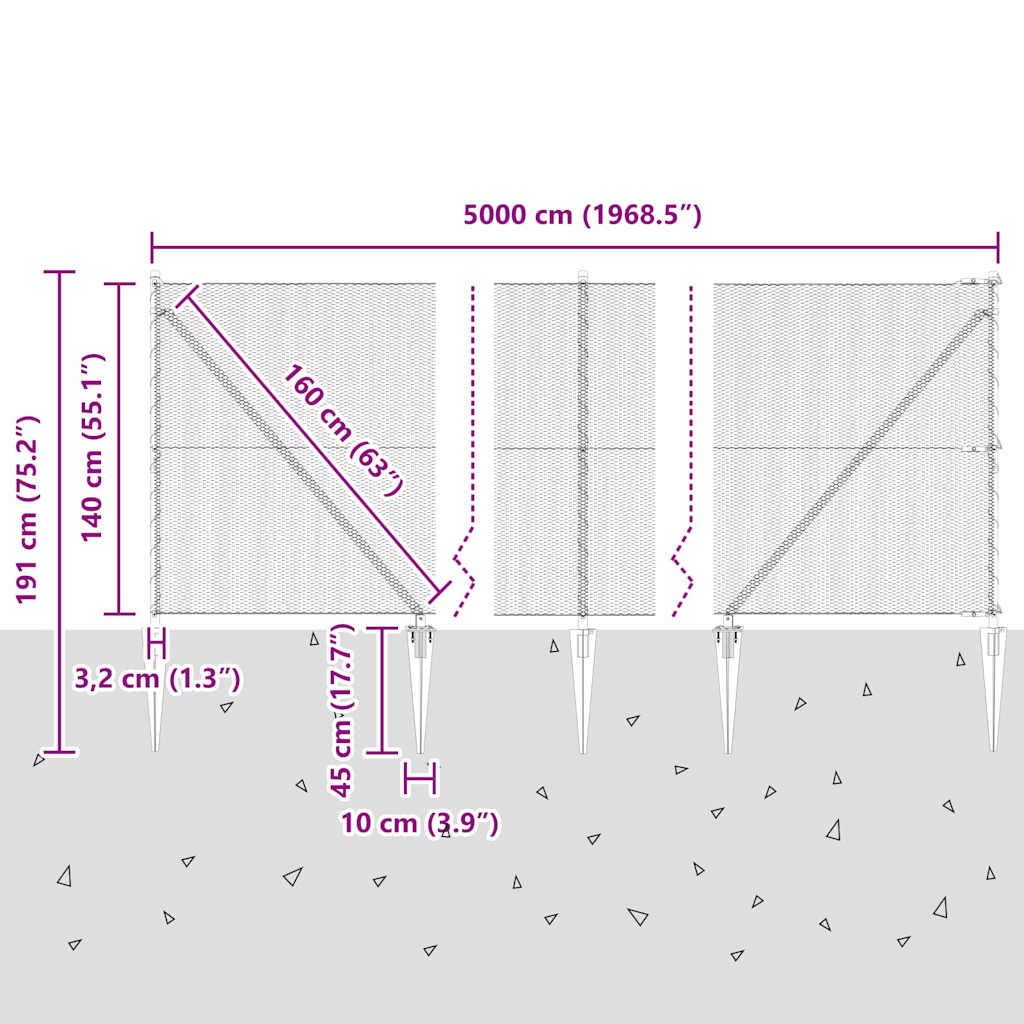 Συρματόπλεγμα με ακίδες 50 x 1,4 μ (Π x Υ)