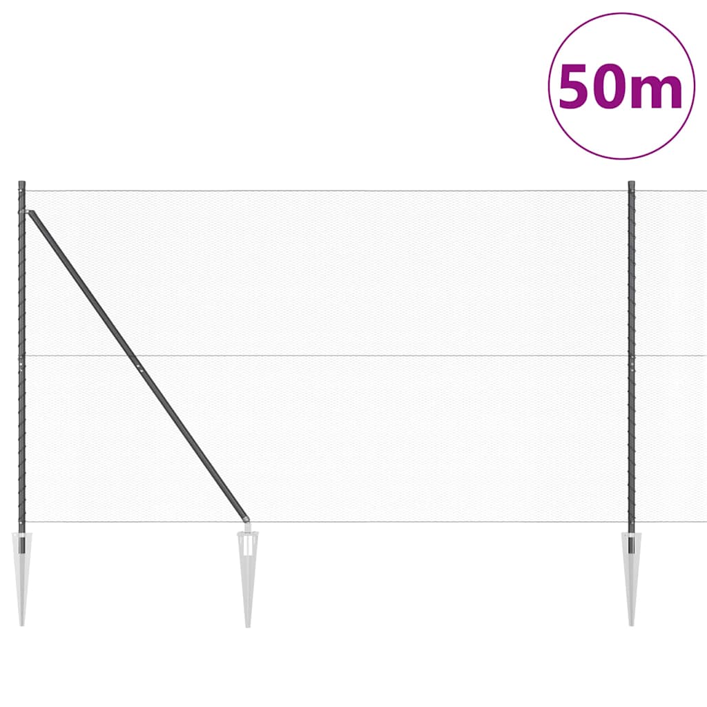 Στύλος Περιφράξεων Γκρι 50 x 1,5 μ. (13 mm δίχτυ)