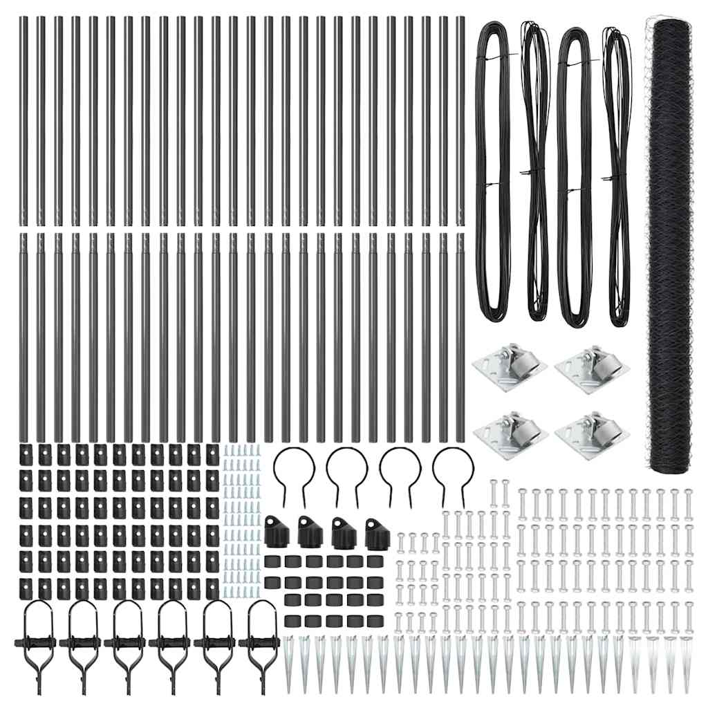 Στύλος Περιφράξεων Γκρι 50 x 1,6 μ (36 mm δίχτυ)