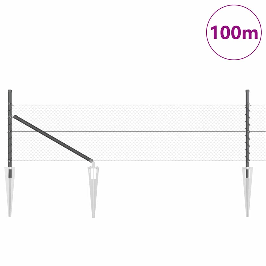 Στύλος Περιφράξεων Γκρι 100 x 0,5 m (13 mm πλέγμα) - Pakobazaar