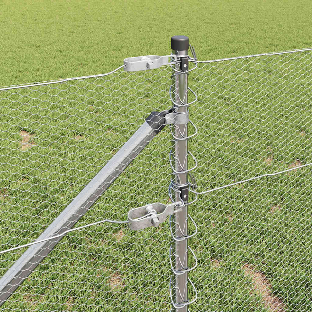 Στύλος Περιφράξεων Ασημί 10 x 0,6 μ (13 μμ δίχτυ) Ατσάλι