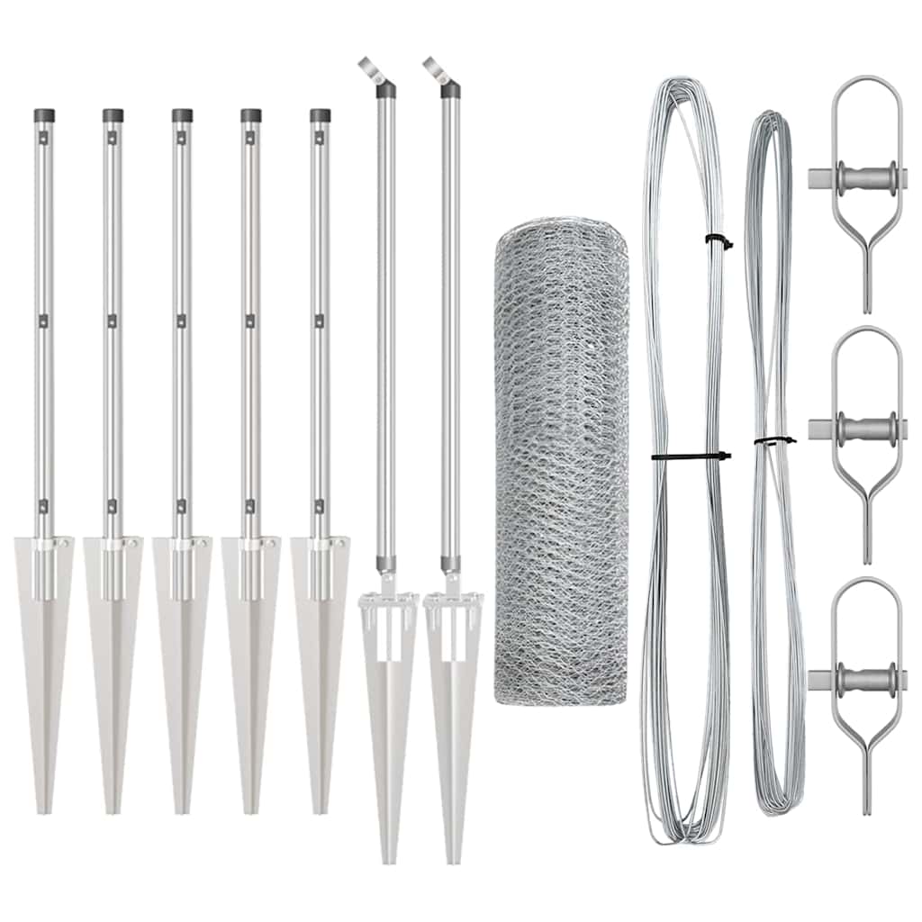 Στύλος Περιφράξεων Ασημί 10 x 0,6 μ (13 μμ δίχτυ) Ατσάλι