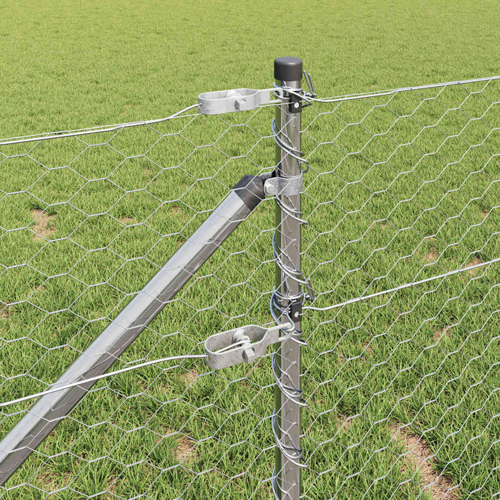 Στύλος Περιφράξεων Ασημί 10 x 0,6 m (36 mm δίχτυ) Ατσάλι