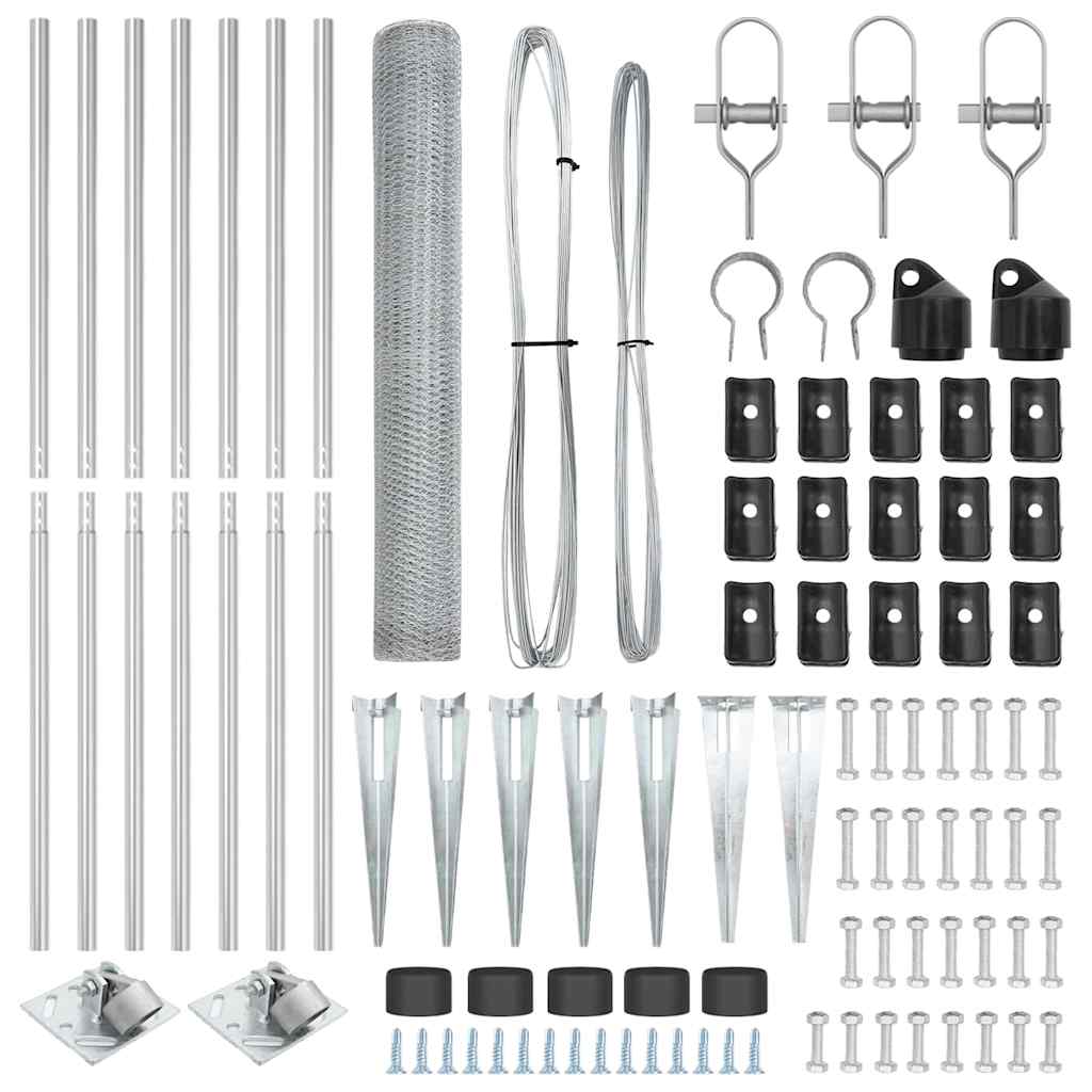 Στύλος Περιφράξεων Ασημί 10 x 1,2 μ (13 mm πλέγμα) Ατσάλι