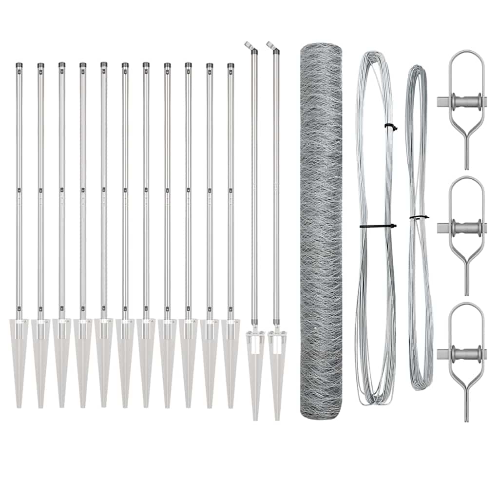 Στύλος Περιφράξεων Ασημί 10 x 1,4 μ (πάχος πλέγματος 36 χιλ.)